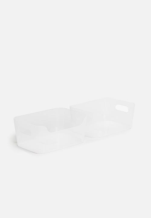 Storage Solutions - Wave storage box set of 2 - clear 