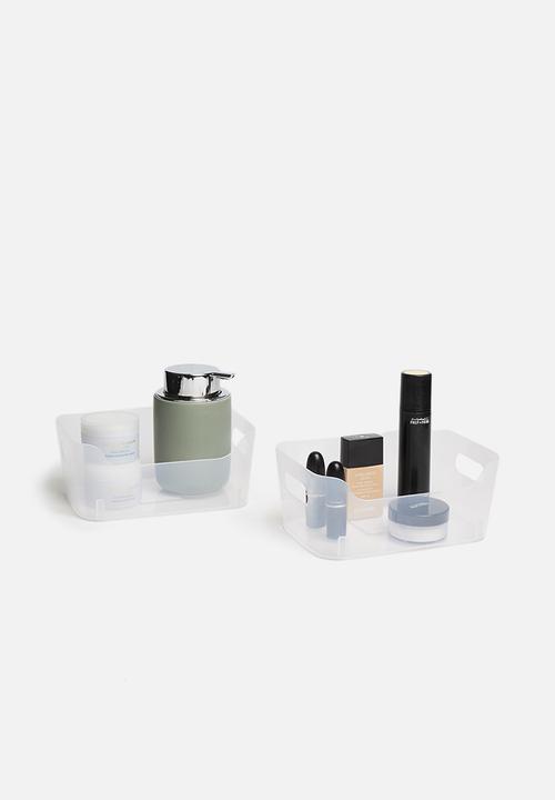 Storage Solutions - Wave storage box set of 2 - clear 
