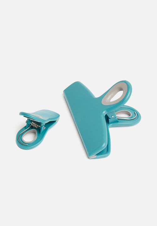 Excellent Houseware - Bag clip set of 3 - blue