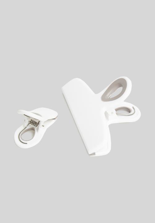 Excellent Houseware - Bag clip set of 3 - white