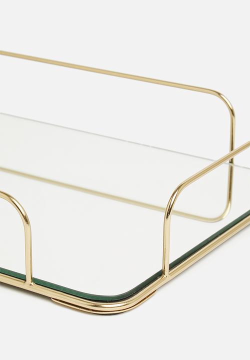 H&S - Elegant mirrored tray - gold