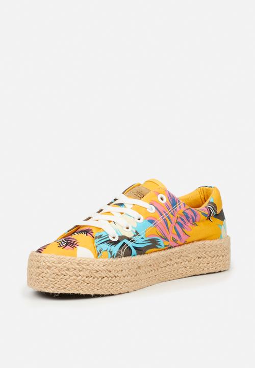 Miss Black - Quebec sneaker - yellow