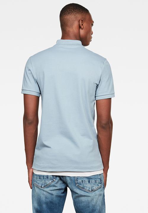 G-STAR - Oluv slim short sleeve polo - ash blue