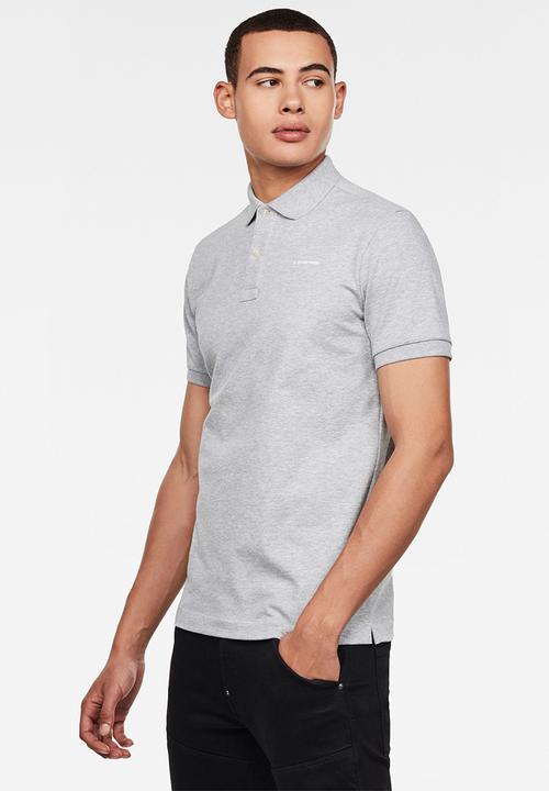 G-STAR - Oluv slim short sleeve polo - grey