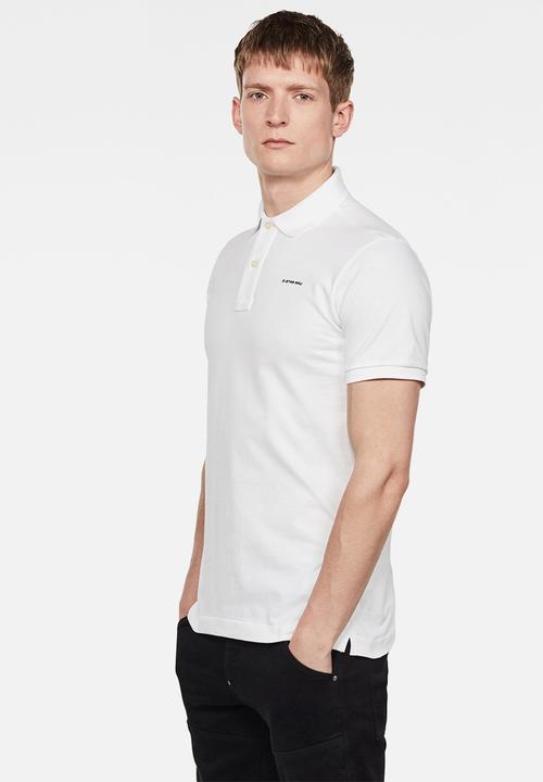 G-STAR - Oluv slim s\s polo - white