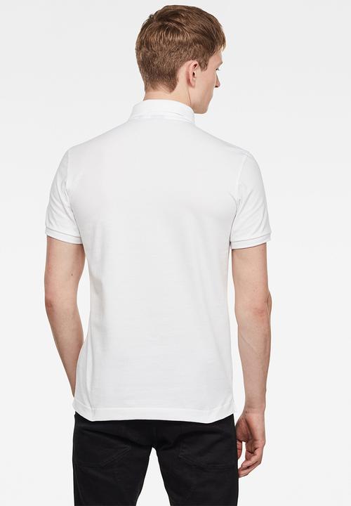 G-STAR - Oluv slim s\s polo - white