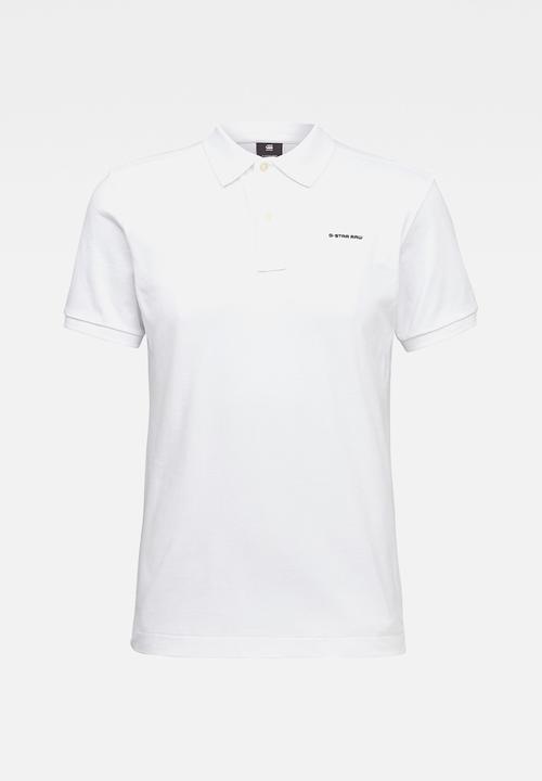 G-STAR - Oluv slim s\s polo - white