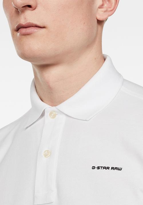 G-STAR - Oluv slim s\s polo - white