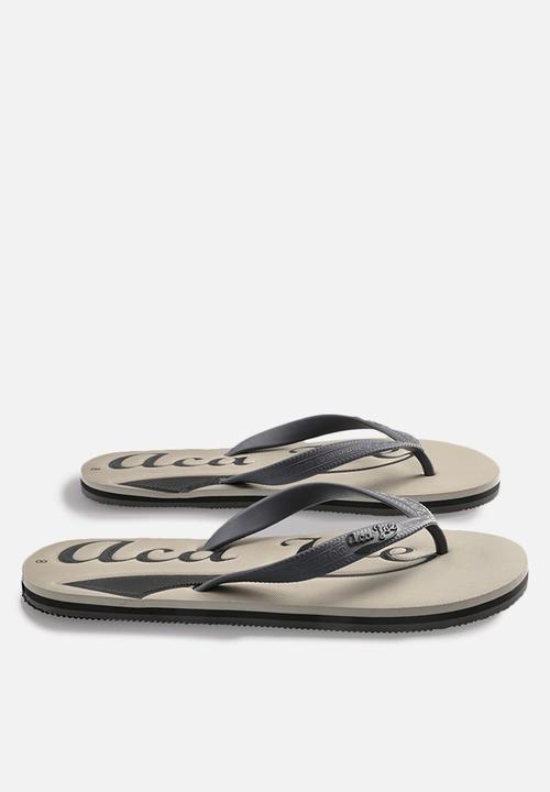 Aca Joe - Printed slip slops - grey/charcoal