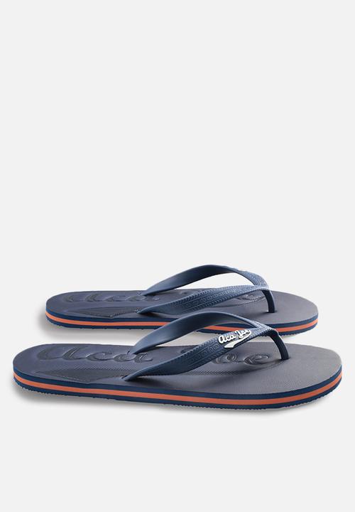 Aca Joe - Printed slip slops - navy