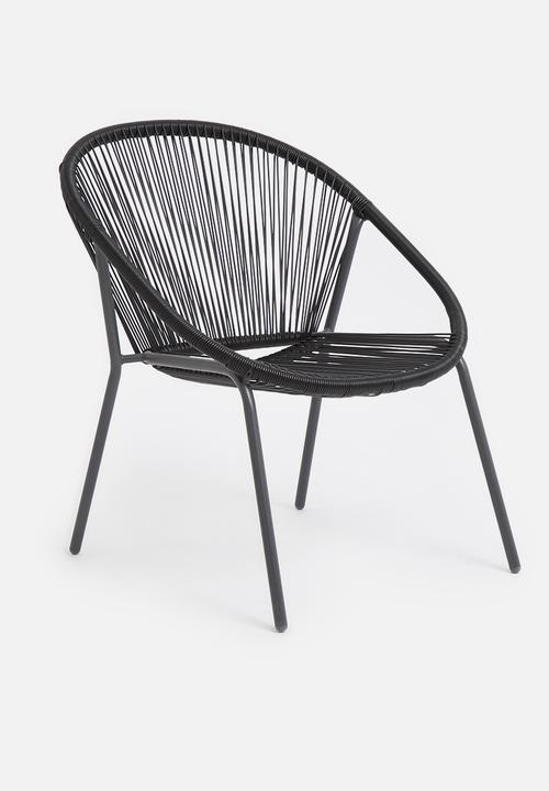 H&S - Stack chair metal wire - black 