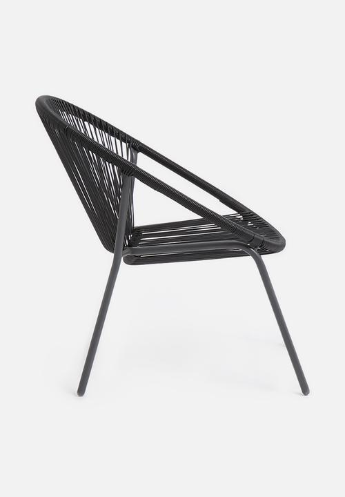 H&S - Stack chair metal wire - black 
