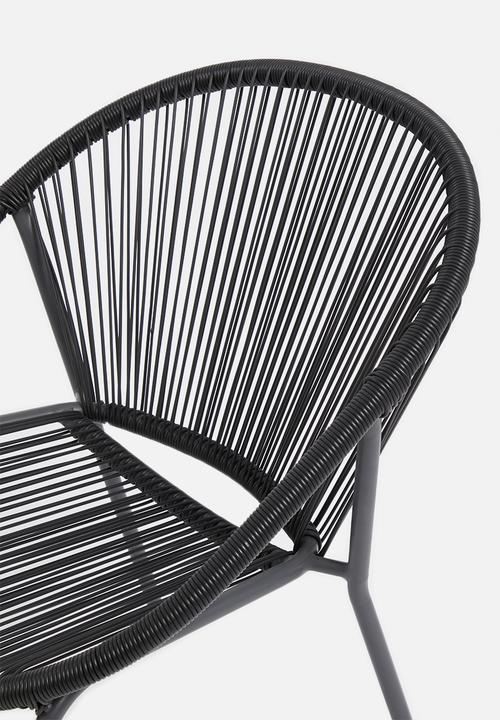 H&S - Stack chair metal wire - black 