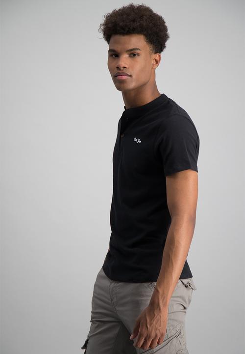 Aca Joe - Mens aca joe plain henley t-shirt
