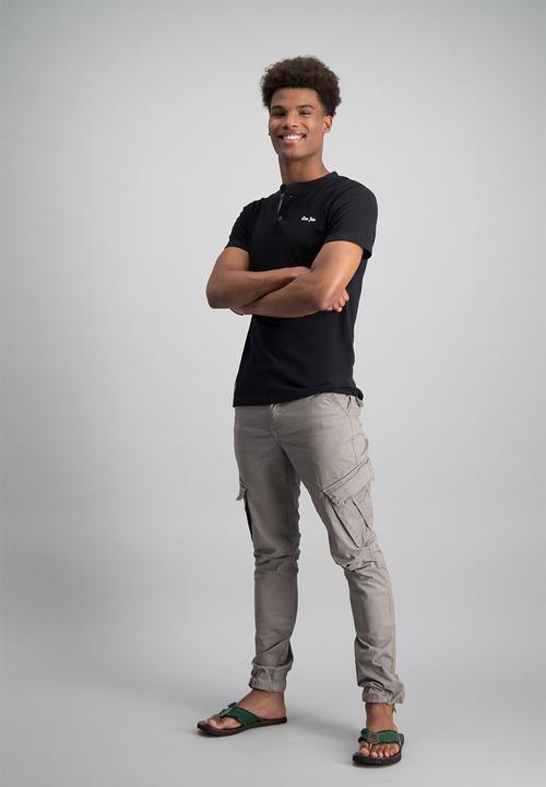 Aca Joe - Mens aca joe plain henley t-shirt