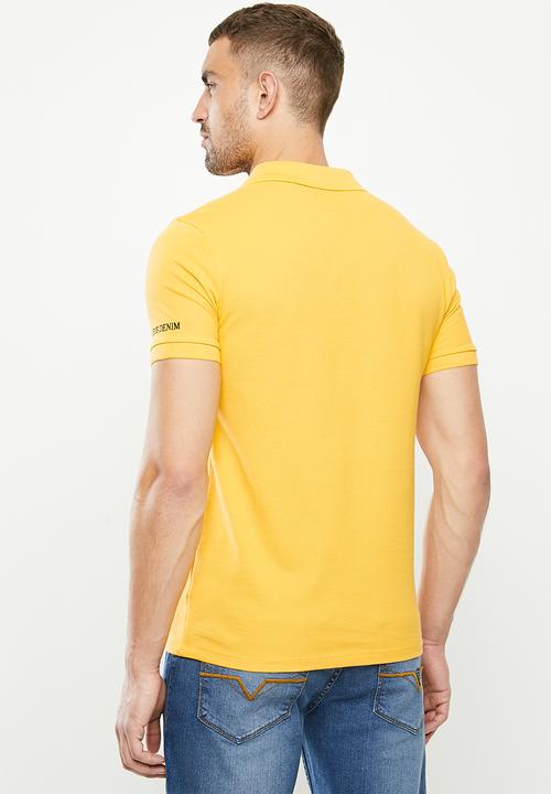 GUESS - Guess classic short sleeve polo - yellow 