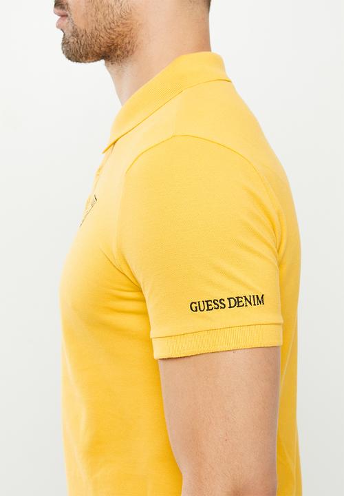 GUESS - Guess classic short sleeve polo - yellow 