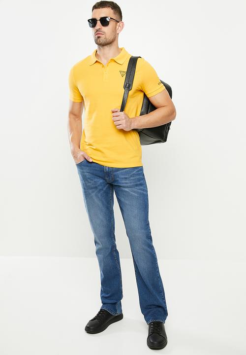 GUESS - Guess classic short sleeve polo - yellow 