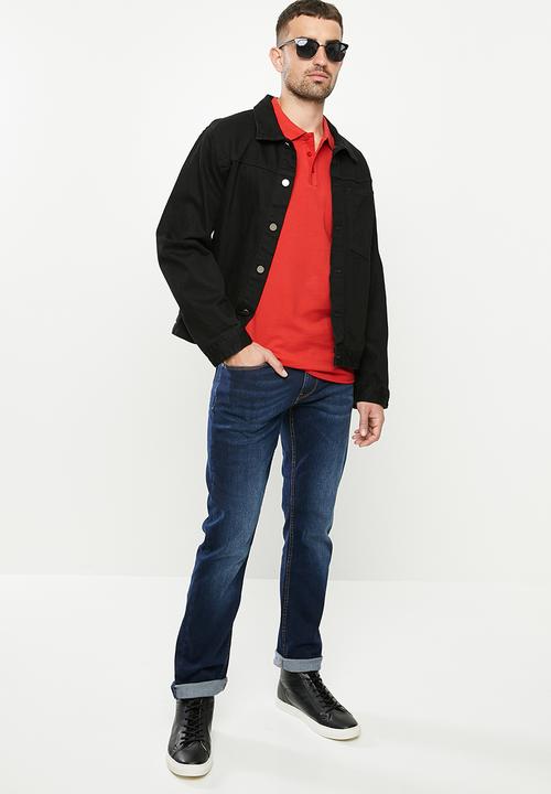 GUESS - Guess man rep short sleeve polo - red