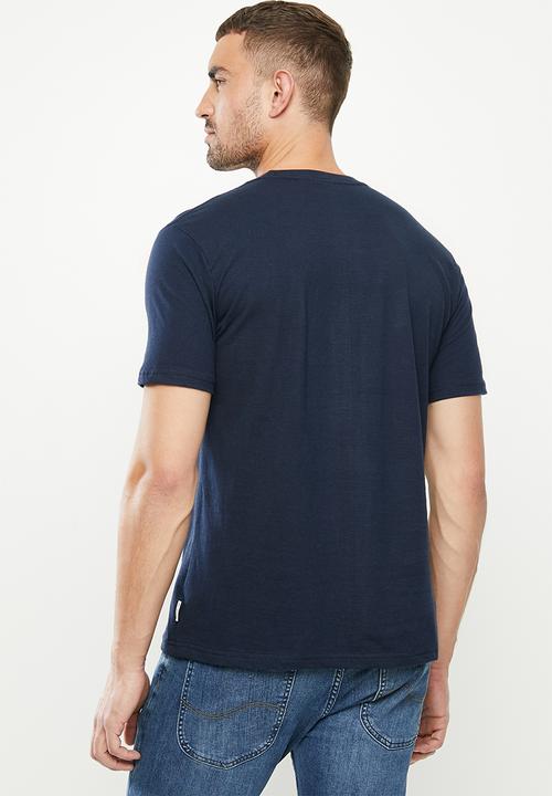 Ben Sherman - Squares slogan tee - navy