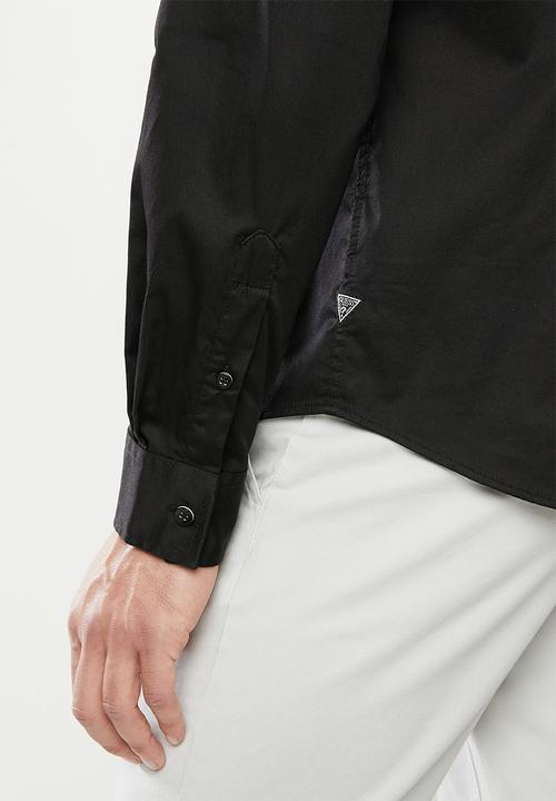 GUESS - Guess stretch long sleeve shirt - black