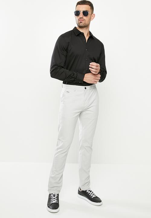 GUESS - Guess stretch long sleeve shirt - black