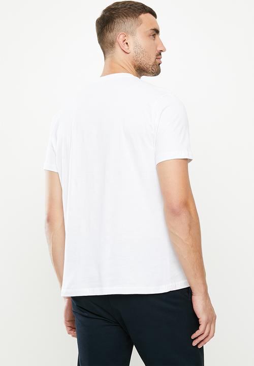 Ben Sherman - Squares slogan tee - white