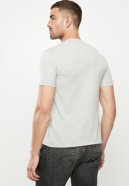 Ben Sherman - Squares slogan tee - grey