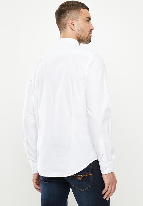 GUESS - Guess poplin long sleeve shirt - white
