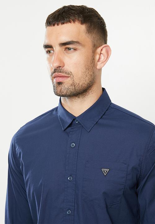 GUESS - Guess core poplin shirt - navy