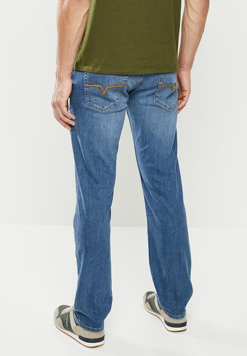 GUESS - Mid wash slim straight - mid blue
