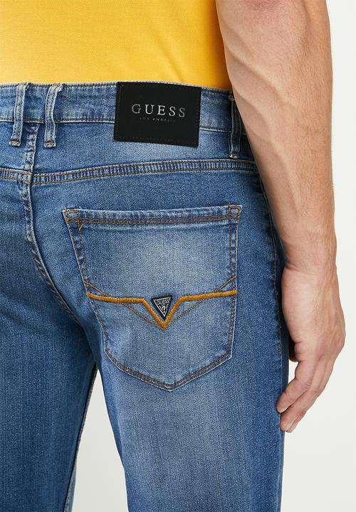 GUESS - Slim straight jeans - mid washed blue