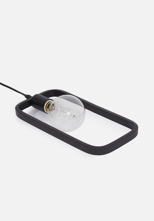 Sixth Floor - Radius rectangle pendant - black