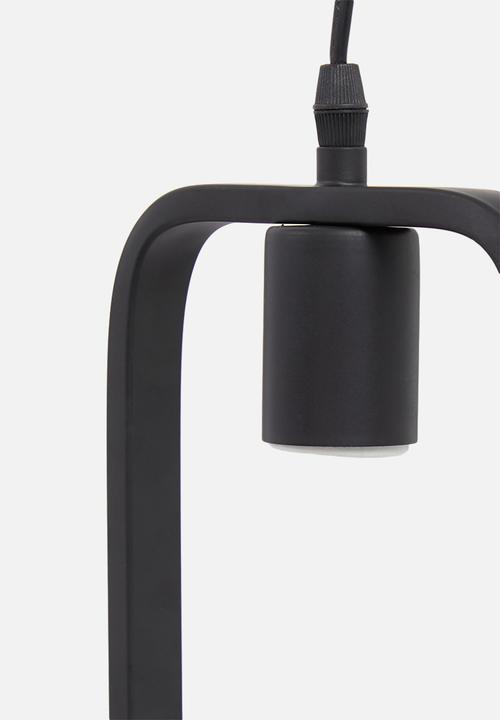 Sixth Floor - Radius rectangle pendant - black