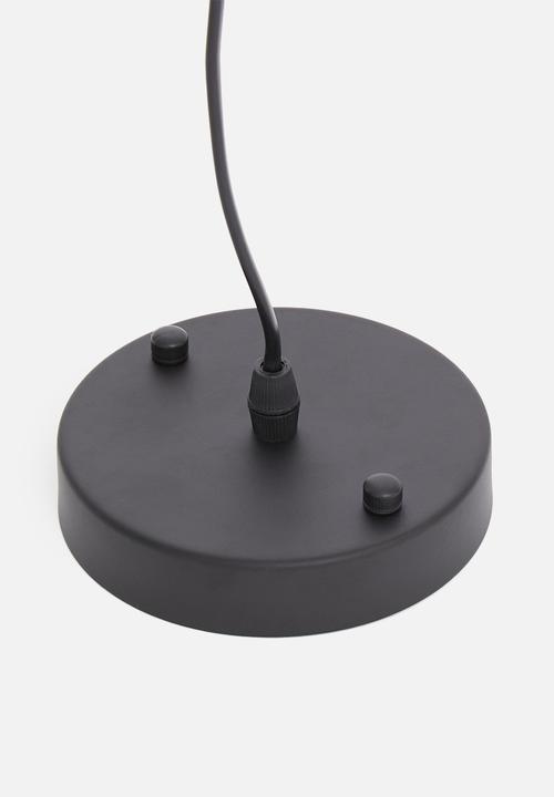 Sixth Floor - Radius rectangle pendant - black