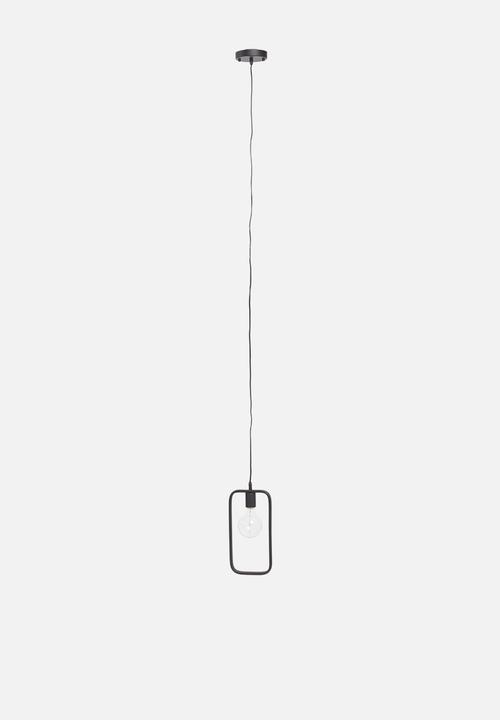 Sixth Floor - Radius rectangle pendant - black