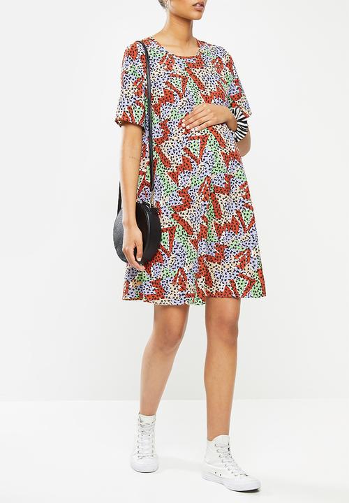Glamorous - Maternity Geo print t-shirt dress - multi