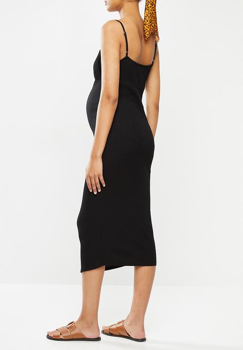 Glamorous - Maternity Midi bodycon - black black