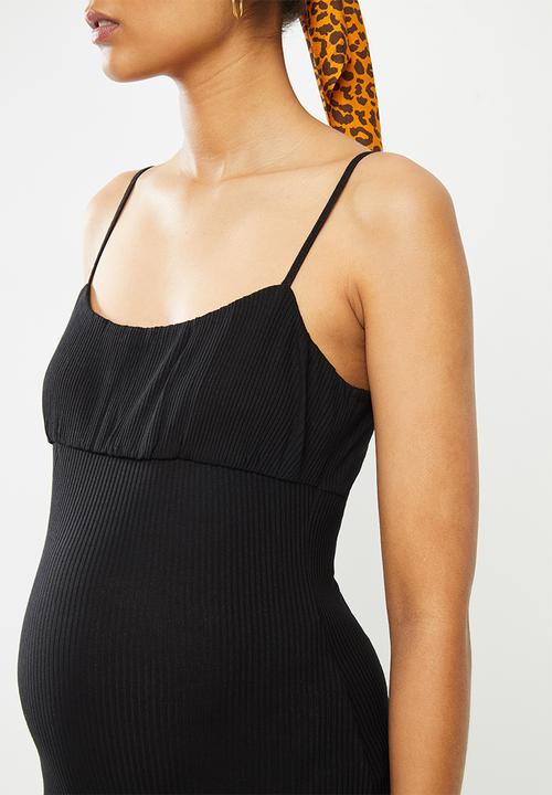 Glamorous - Maternity Midi bodycon - black black