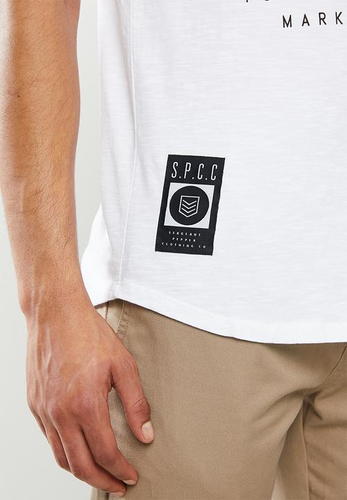 S.P.C.C - Kennett premium scooped hem t-shirt - optical white