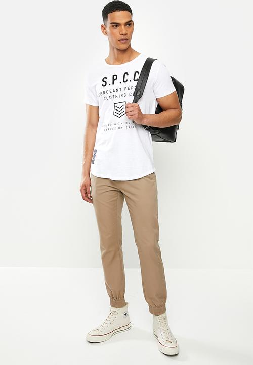 S.P.C.C - Kennett premium scooped hem t-shirt - optical white
