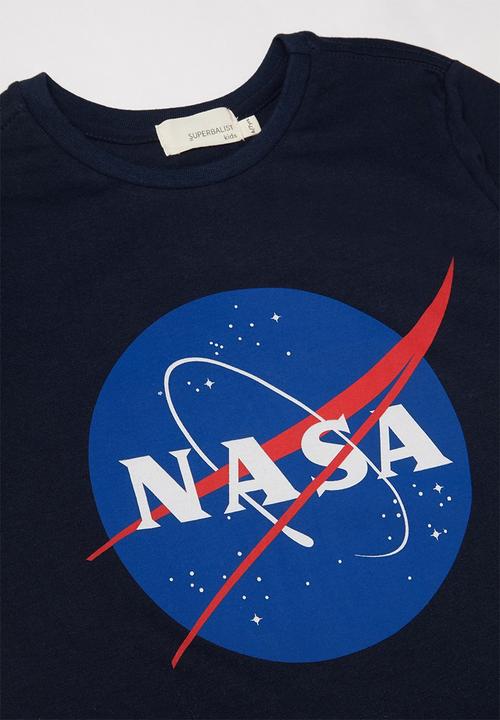 Superbalist - Teen boys nasa printed logo tee - navy