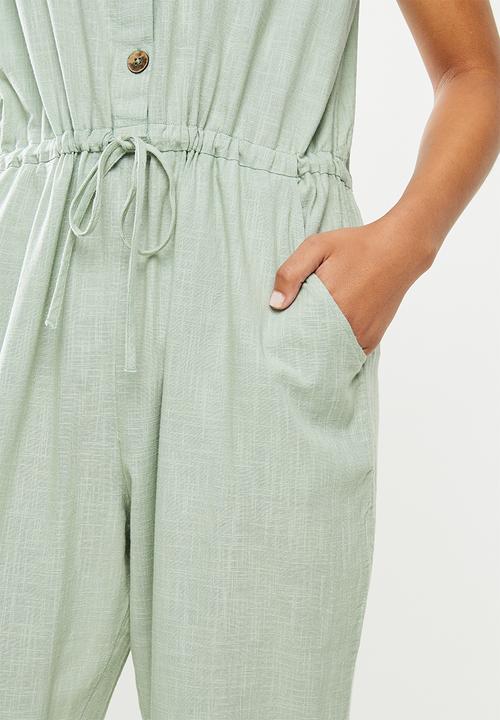 Cotton On - Woven jasmine utility jumpsuit - green