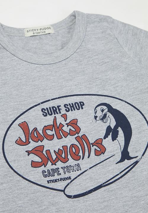 Sticky Fudge - Jack swell's tee - grey