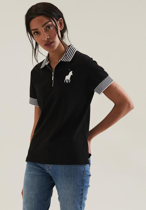 POLO - Musa short sleeve big pony stretch golfer - black