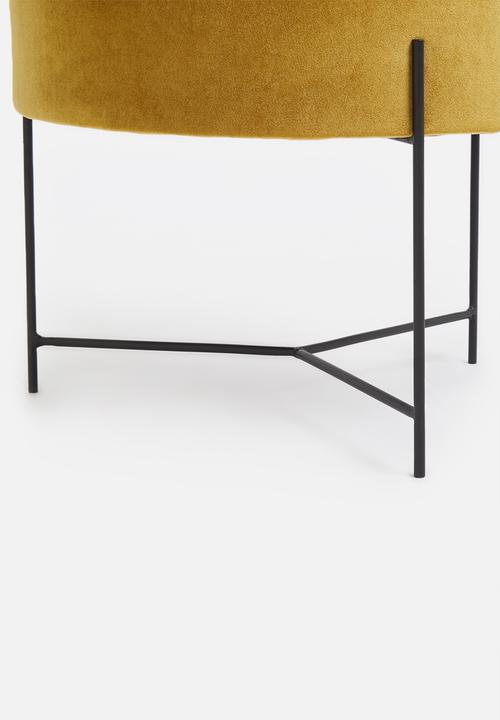 Sixth Floor - Match stick ottoman - mustard
