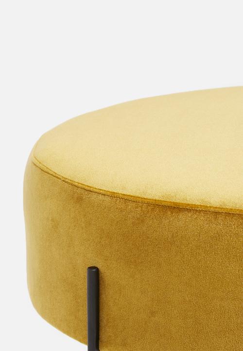 Sixth Floor - Match stick ottoman - mustard