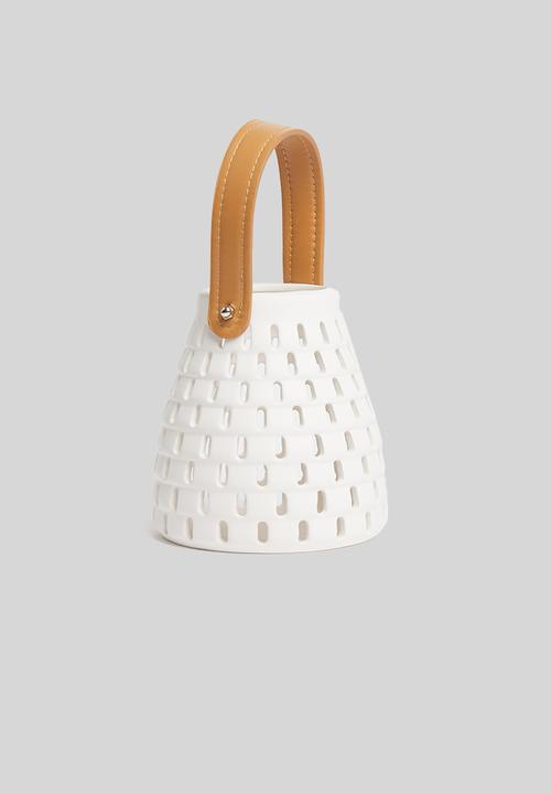 H&S - Ceramic glow lantern - white