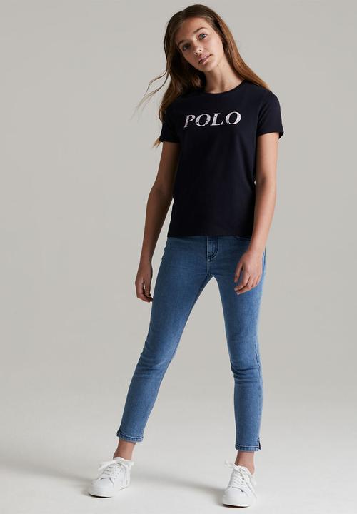 POLO - Girls Roxanne printed short sleeve tee - navy