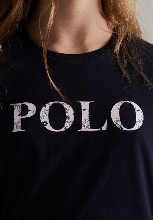 POLO - Girls Roxanne printed short sleeve tee - navy